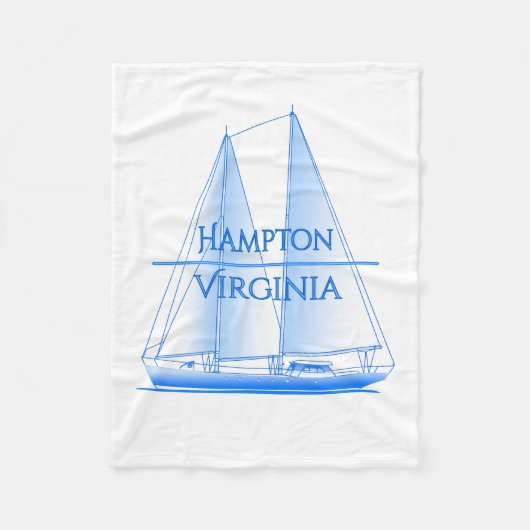 Hampton Coastal Nautical Sailing Fleecedecke (Vorderseite)