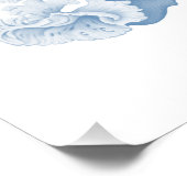 Hampton Coral soft blue Fotodruck (Ecke)