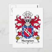 Hampton Familienwappen Postkarte (Vorne/Hinten)