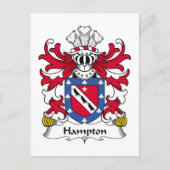 Hampton Familienwappen Postkarte (Vorderseite)