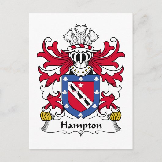 Hampton Familienwappen Postkarte (Vorderseite)