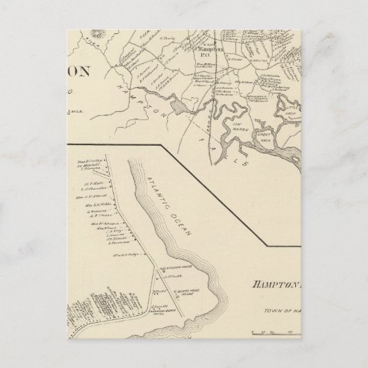 Hampton, Hampton Beach Postkarte (Vorderseite)