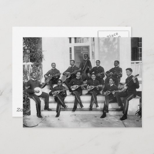 Hampton Institute Musicians, 1890er Postkarte (Vorne/Hinten)