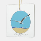 Hampton, New York Sea Gull over Beach Keramikornament (Links)