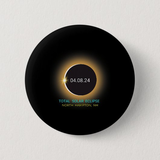 Hampton Nh Total Solar Eclipse 040824 New Hampshir Button (Vorderseite)