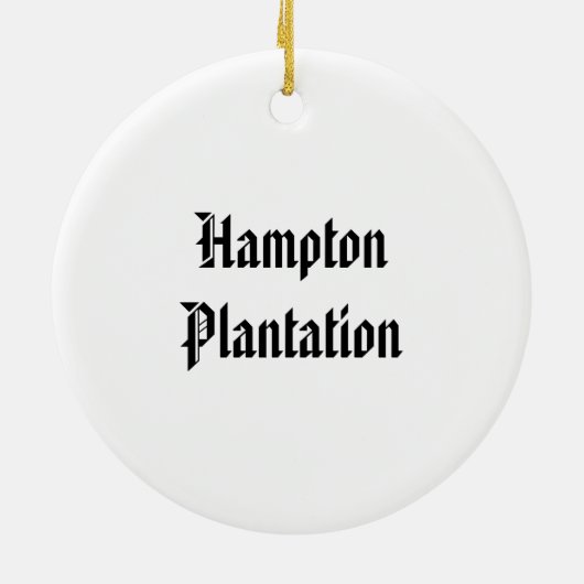 Hampton-Plantage Keramikornament (Hinten)