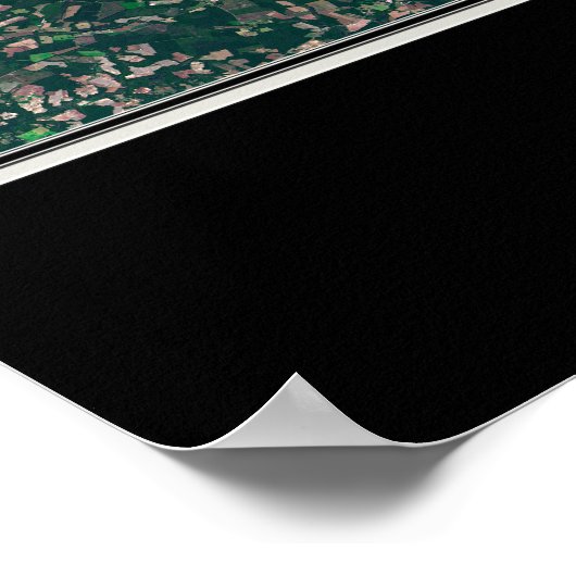 Hampton Road Virginia From Space Satellite Map Poster (Ecke)