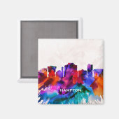 Hampton Skyline Magnet (Vorderseite/Rückseite)