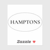 Hampton-Strandmode-Küsten-Maßgeschneiderter Vinyl- Aufkleber (Blatt)