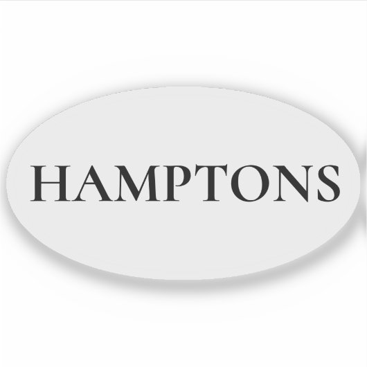 Hampton-Strandmode-Küsten-Maßgeschneiderter Vinyl- Aufkleber (Vorderseite)
