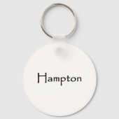 Hampton Text Logo Schlüsselanhänger (Vorderseite)