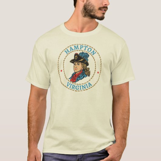 Hampton Virginia Colonial T-Shirt (Vorderseite)