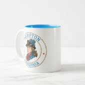 Hampton Virginia Colonial Zweifarbige Tasse (Vorderseite Links)