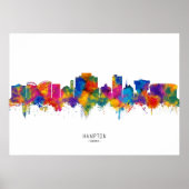 Hampton Virginia Skyline Poster (Vorne)