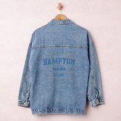 Hampton Virginia störte Text Sport Style Jeansjacke (Hangar)