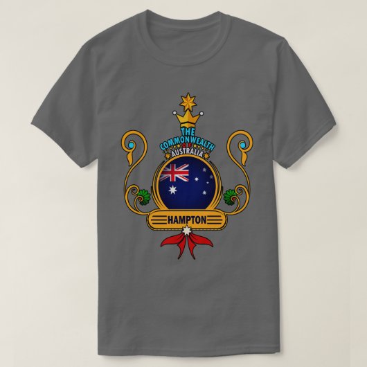 Hampton Vorort Australian Flag Souvenir T-Shirt (Design vorne)