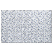 Hamptons Ästhetisches Blau Weiße Floral Boho Muste Stoff (Fat Quarter (45,7 x 55,9 cm))