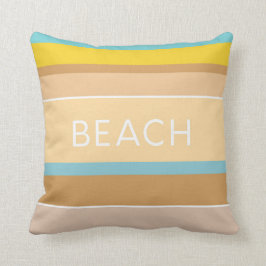 Hamptons Beach House Sand Sea and Sun Striping Kissen