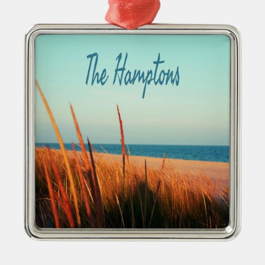 Hamptons Beach Long Island New York Ornament Aus Metall (Vorne)
