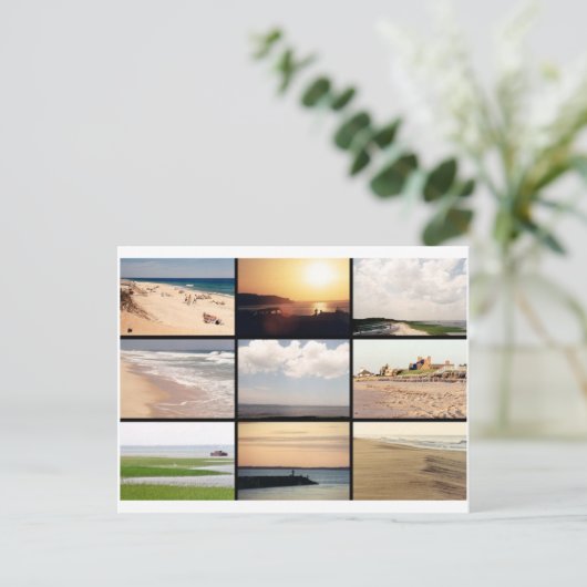 Hamptons 'Beach' POSTCARD Postkarte (Stehend Vorderseite)