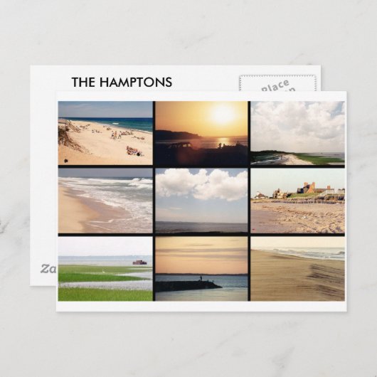 Hamptons 'Beach' POSTCARD Postkarte (Vorne/Hinten)
