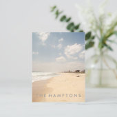 Hamptons Beach POSTCARD Postkarte (Stehend Vorderseite)