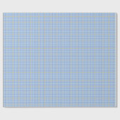 Hamptons Blau Kariert Küsten Geschenkpapier (Flach)