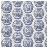 Hamptons Blau und Weiß Ginger Jar Vase Muster Stoff (Muster)