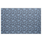 Hamptons Blau Weiß feines Blumenmuster Stoff (Fat Quarter (45,7 x 55,9 cm))