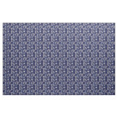 Hamptons Blue Floral Botanical Gemustert Stoff (Yard (91,4 cm))