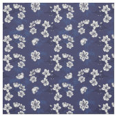 Hamptons Blue Floral Botanical Gemustert Stoff (Muster)