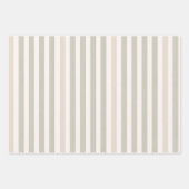 Hamptons Duck Egg Blue & Sage Stripes Geschenkpapier Set (Vorderseite 3)