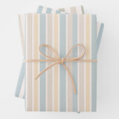 Hamptons Duck Egg Blue & Sage Stripes Geschenkpapier Set (Beispiel)