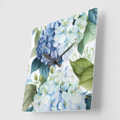 Hamptons Floral Clock Quadratische Wanduhr (Winkel)