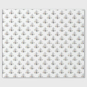 Hamptons-Inspirierte Blumenanker Geschenkpapier (Flach)