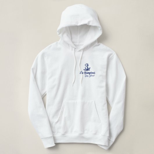 Hamptons - Long Island - nautischer Stil Hoodie (Design vorne)