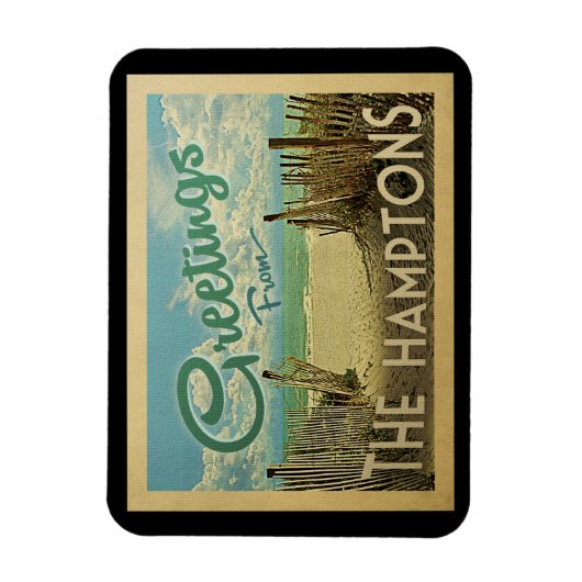 Hamptons Magnet Beach Vintage Reise (Vertikal)