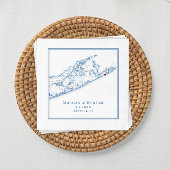 Hamptons Montauk Elegant Wedding Napkins Serviette