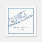 Hamptons Montauk Elegant Wedding Napkins Serviette (Vorderseite)