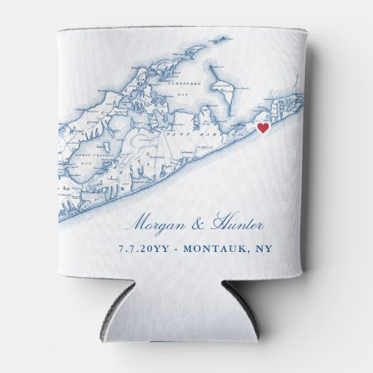 Hamptons Montauk Gastgeschenk Hochzeit Drink Holde Dosenkühler (Vorderseite)