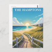 Hamptons New York Travel Postkarte (Vorne/Hinten)