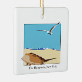 Hamptons, NY Horseshoe Crab Sea Gull Beach Keramikornament (Rechts)