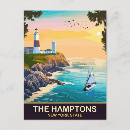 Hamptons Reise Postkarte (Vorderseite)