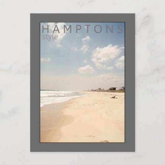Hamptons Style Beach Postcard Postkarte (Vorderseite)