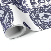 Hamptons Style Blue White New England Ginger Jar Geschenkpapier (Rolleneckpunkt)