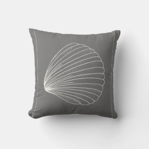 Hamptons Style Clam Muschel Kissen