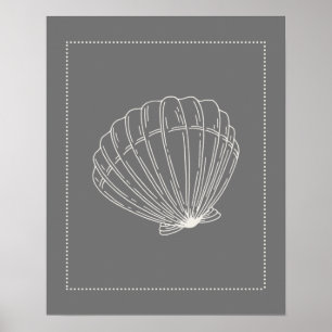 Hamptons Style Lion's Paw-Muschel Poster