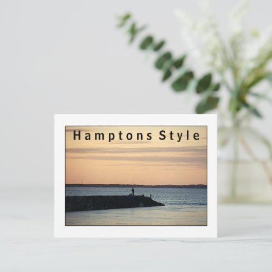 Hamptons Style Postcard Postkarte (Stehend Vorderseite)