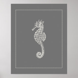 Hamptons Style Seepferd Poster