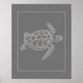 Hamptons Style Turtle Print Poster (Vorne)